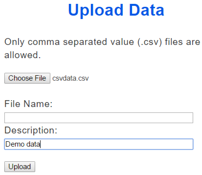 upload data